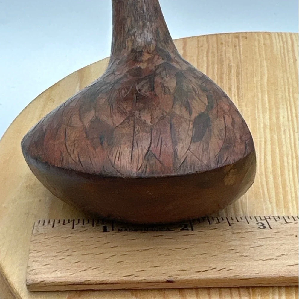 Vtg Golf Club Head Bird Sculpture Folk Art Signed Wood Whimsical Golf Gift OOAK
